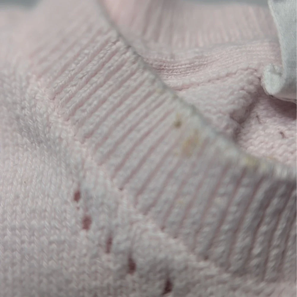 Baby Gap‎ Pink Pointelle Knit Cardigan | 6–12 Months  Brand: Baby Gap